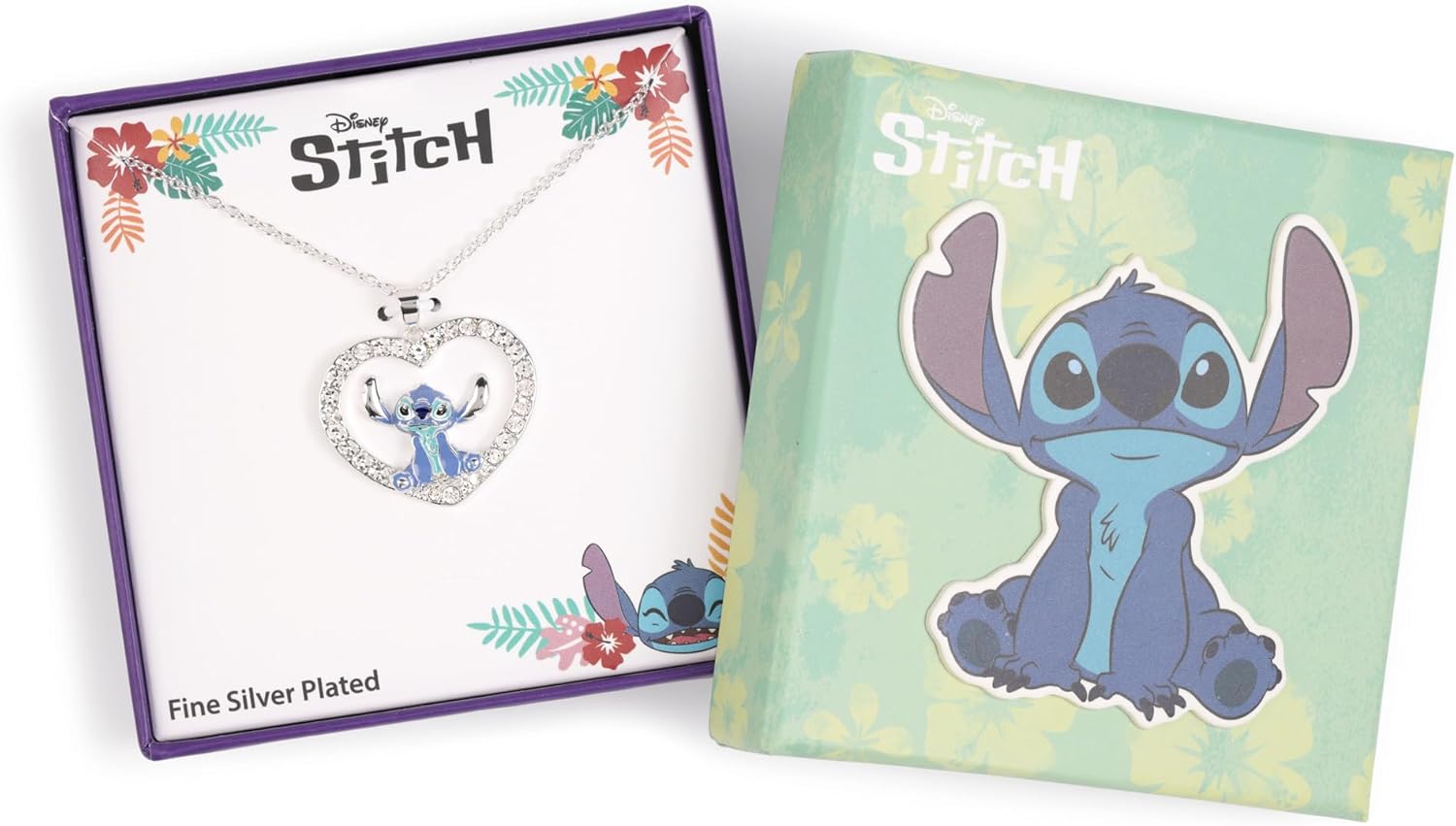 Disney - Stitch Stone Set Heart Necklace
