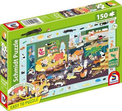 Schmidt | Capering Cats (150 Pieces) | Kids Jigsaw Puzzle | Ages 7+ | 1+ Players