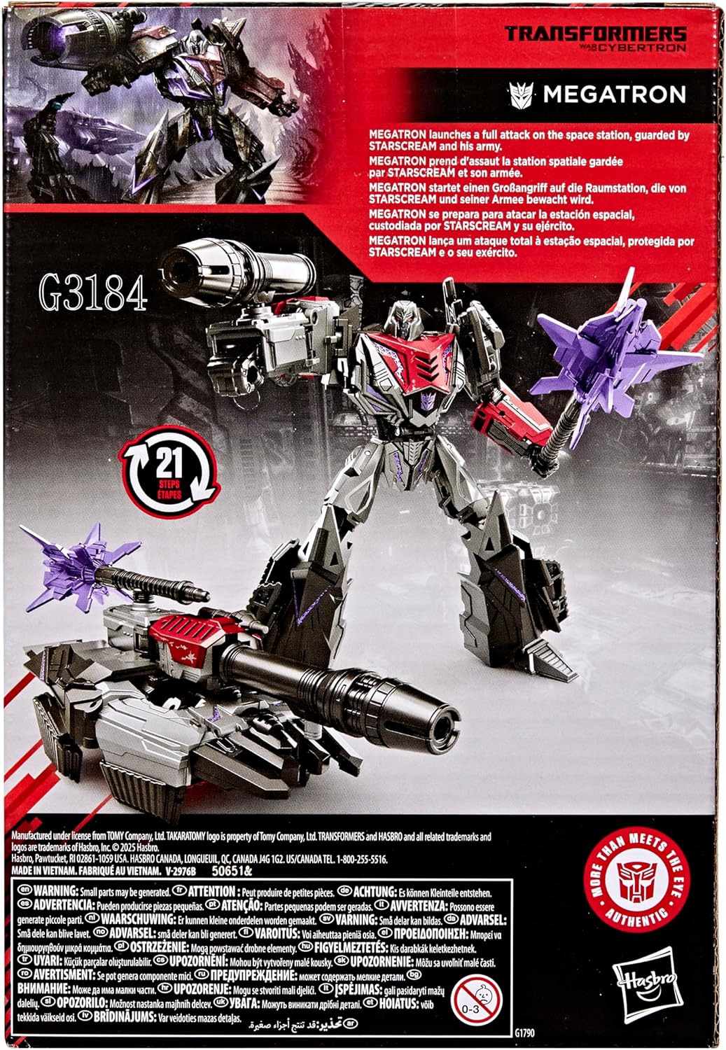 Transformers Studio Series MTMTE Collection War for Cybertron Megatron Action Figure