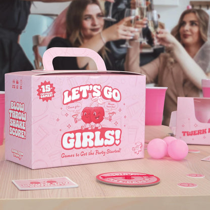 Bubblegum Stuff Let's Go Girls! – Ultimate Girls’ Night Party Game with 15 Hilarious Mini-Games – Hen Do, Birthday & Sleepover Games for Adults – 24.2 cm x 25.9 cm x 11.4 cm – Ages 18+