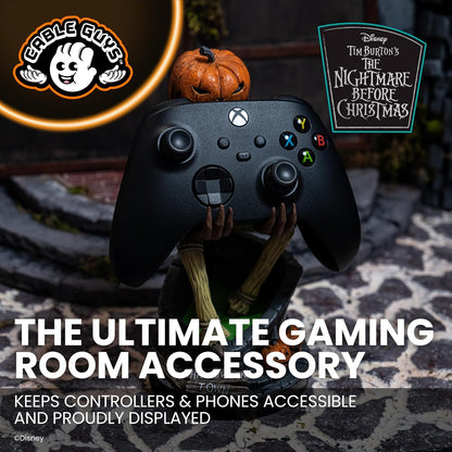 Cableguys L'Étrange Noël de Monsieur Jack Gaming-Figur Jack Kürbiskönig - Halter für Controller oder Smartphone - USB-Kabel enthalten - 20 cm