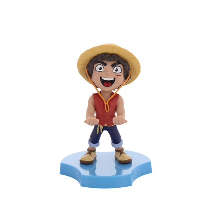 Cableguys Minis One Piece Luffy Phone Stand & Earbuds Holder - Novelty Phone Stand for Desk and Bedside, In Ear Headphone Holder for Smartphone & Small Devices, Desk Decor and Mobile Accessories