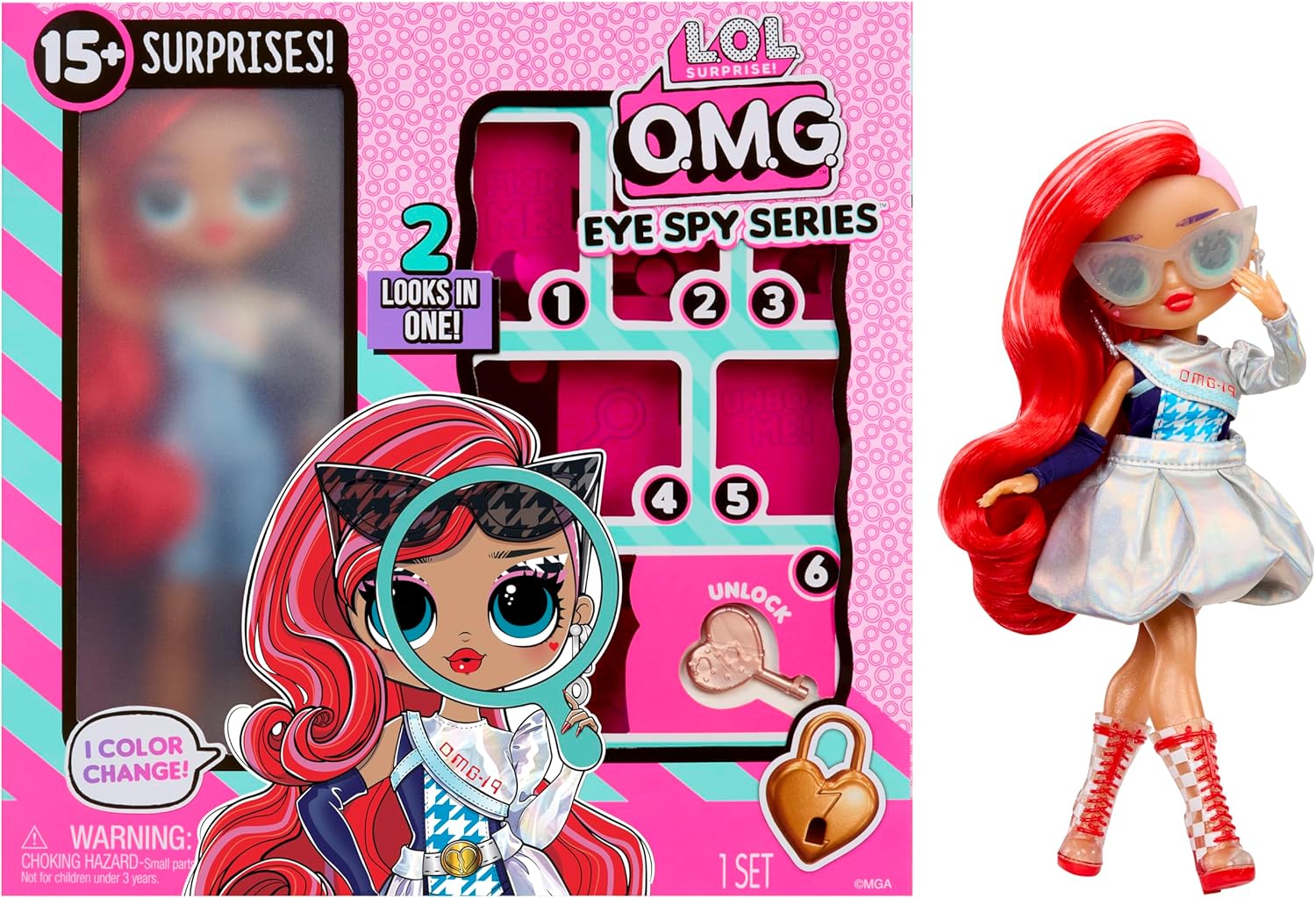 L.O.L. Surprise! OMG Eye Spy Series - Spy - Includes 1 Doll, Comes with Fashions and Accessories, Solve Clues & Unlock Surprises, Collect All 4 Dolls