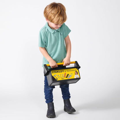 Kids Tool Box - 18-Piece Toy Tool Set for Pretend Play Fun Open Toolbox Design for Imaginative Adventures for Kids 3 and Up
