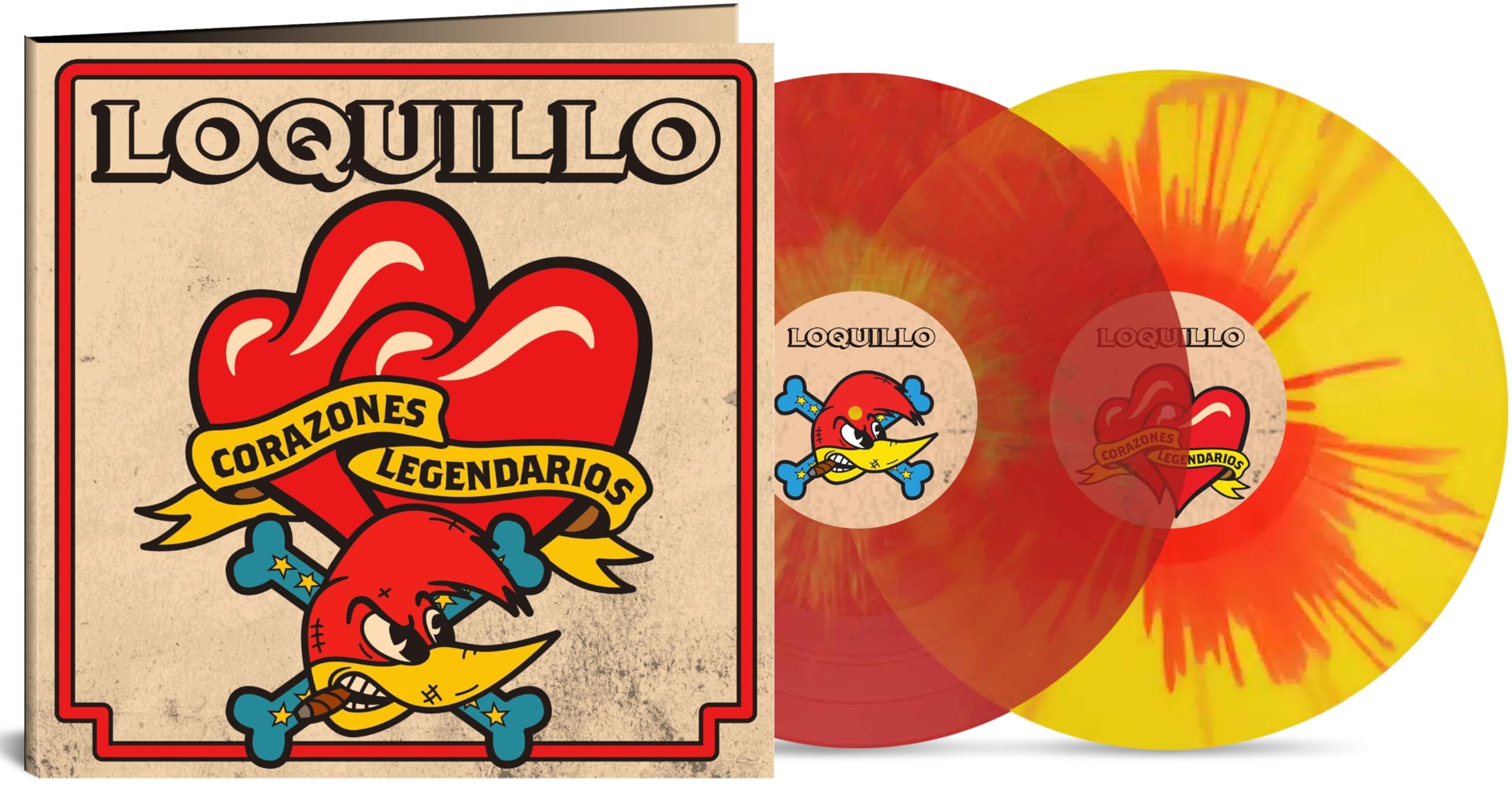 Corazones Legendarios - Red & Yellow Splatter
