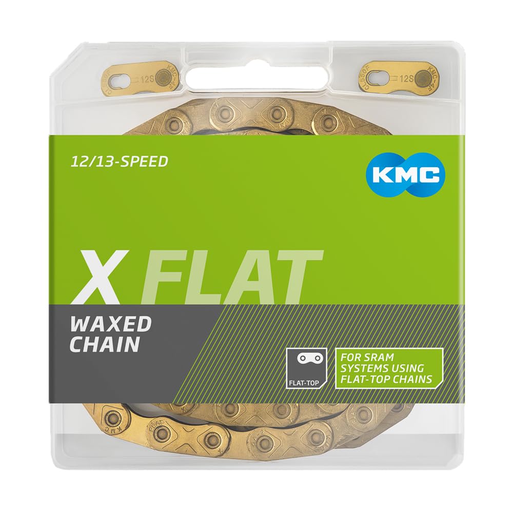 KMC X-Flat 12/13 Speed Waxed Flat Top Chain, 126 Link