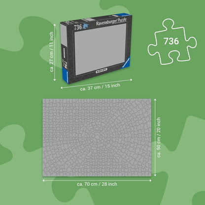 Ravensburger Erwachsenenpuzzle 736 Teile - Krypt Black