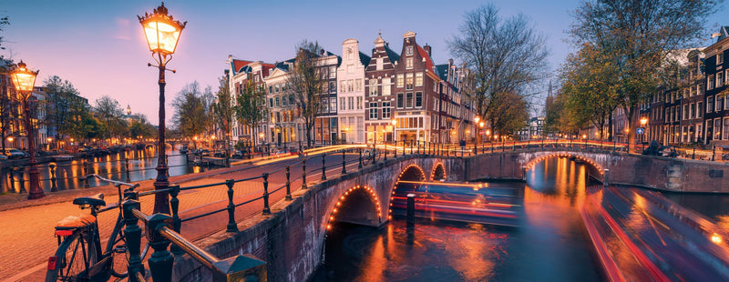 Erwachsenenpuzzle 1000 Teile - Abend in Amsterdam