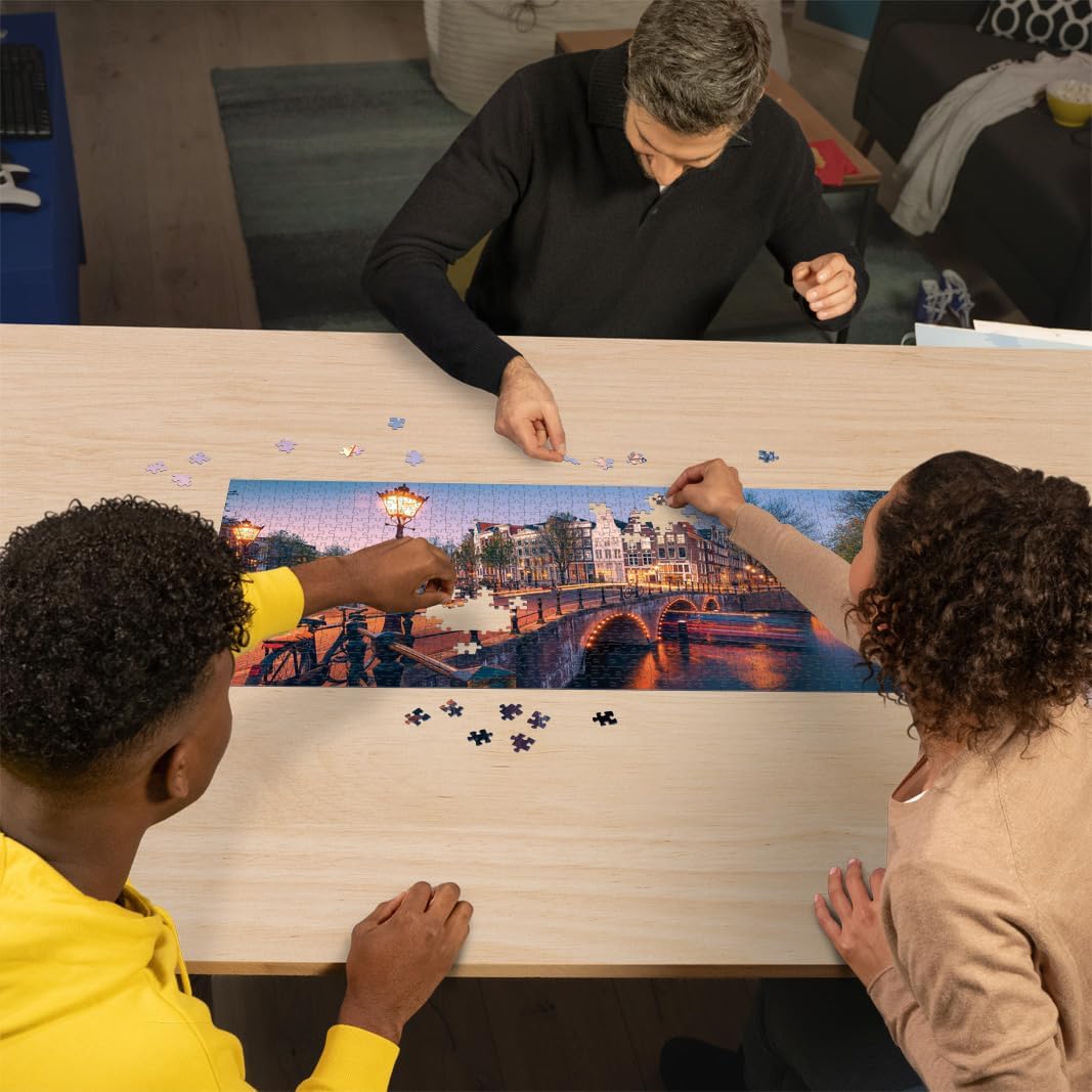 Erwachsenenpuzzle 1000 Teile - Abend in Amsterdam