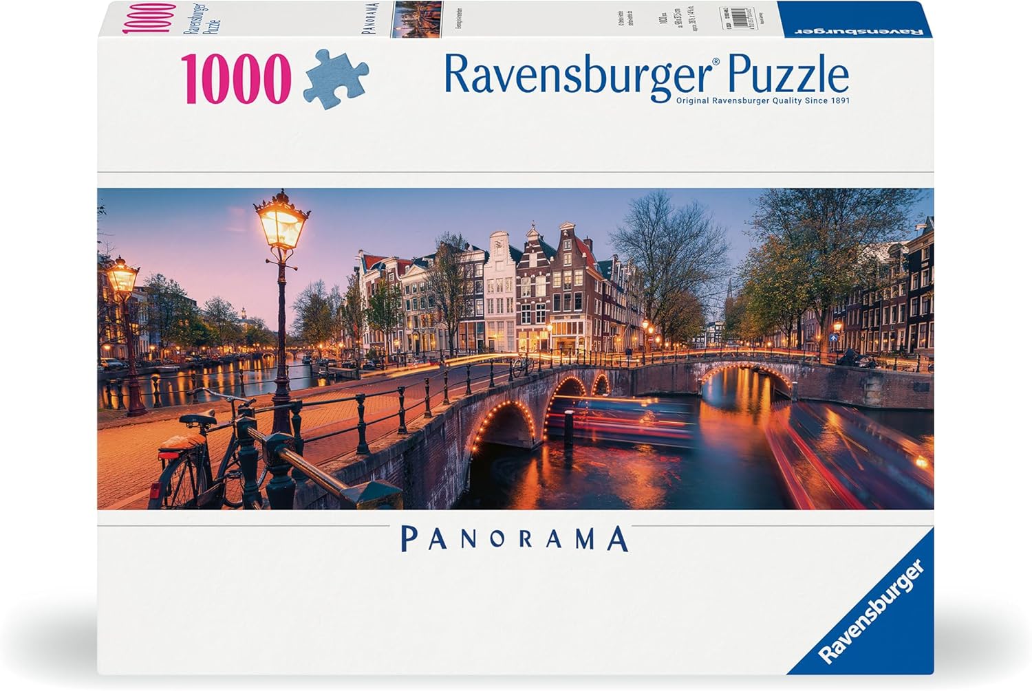 Erwachsenenpuzzle 1000 Teile - Abend in Amsterdam