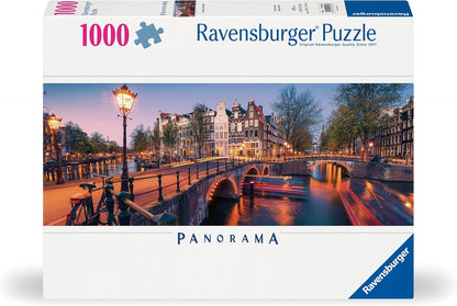 Erwachsenenpuzzle 1000 Teile - Abend in Amsterdam