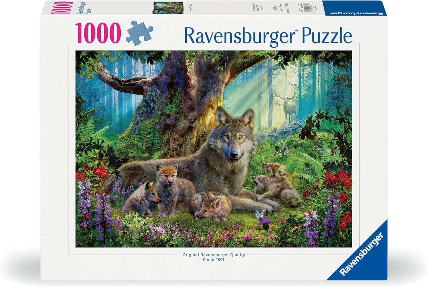 Ravensburger Erwachsenenpuzzle 1000 Teile - Wölfe im Wald