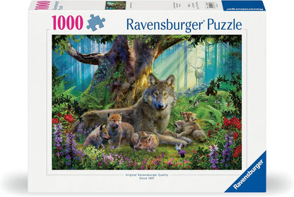 Ravensburger Erwachsenenpuzzle 1000 Teile - Wölfe im Wald