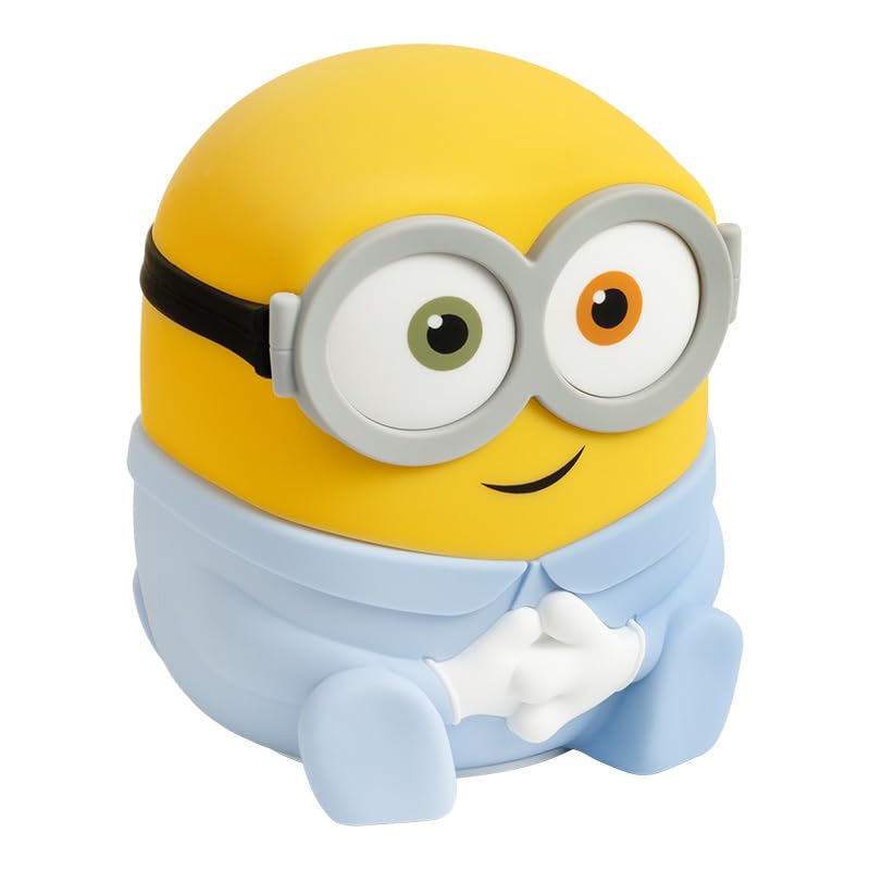 Paladone Minions Bob SquishyGlo Silicone Night Light, Officially Licensed Soft Touch Rechargeable Lamp with Auto-Off Timer for Bedrooms & Home, Kids & Adults | Soft Squishy Silicone Design • Rechargea