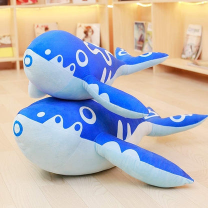 Plush Toy, Large Blue Whale Plush Toy, Giant Hugging Soft Cushion (Color : Blue) (Size : 120cm