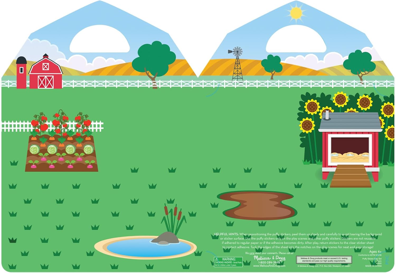 Melissa & Doug - Reusable Puffy Stickers Playset Farm (806034)