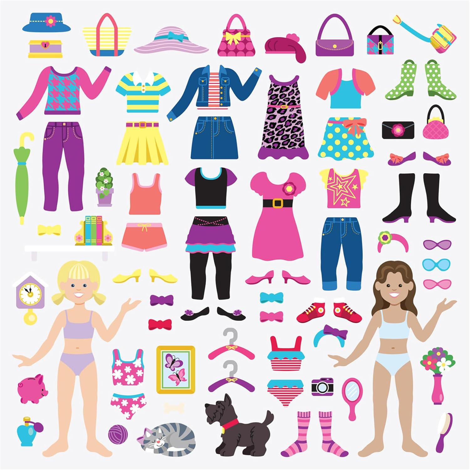 Melissa & Doug gezwollen sticker speelset, aankleden