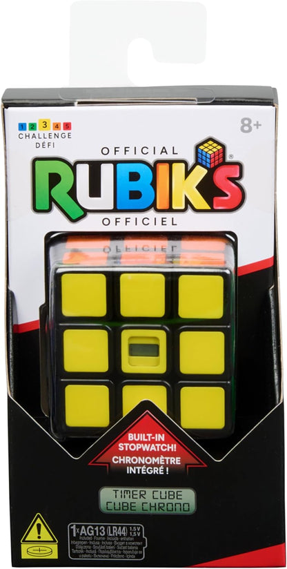 Rubik’s Cube, Timer Cube, Clear Display, Beat Your Best Time, Brain Teaser Puzzle for Adults and Practice for Speed Cubers, Problem-Solving Challenging Brain Teaser Fidget Toy for Kids, Ages 8 and Up
