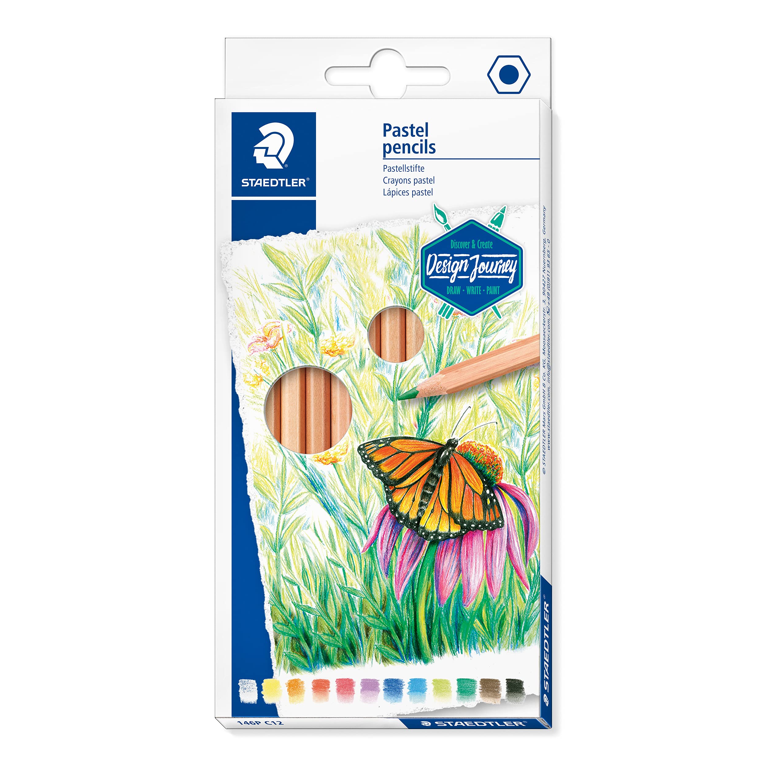 STAEDTLER Design Journey 146P C12 pastel kleurpotloden, 12 stuks