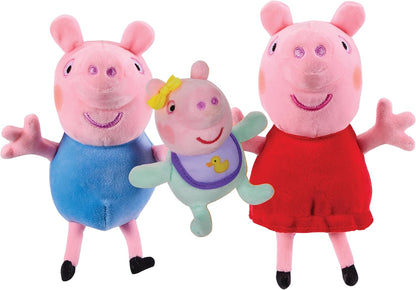 Peppa Pig Peppa, George and Evie 3-Pack, Preschool Plush Soft Toys