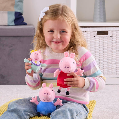 Peppa Pig Peppa, George and Evie 3-Pack, Preschool Plush Soft Toys