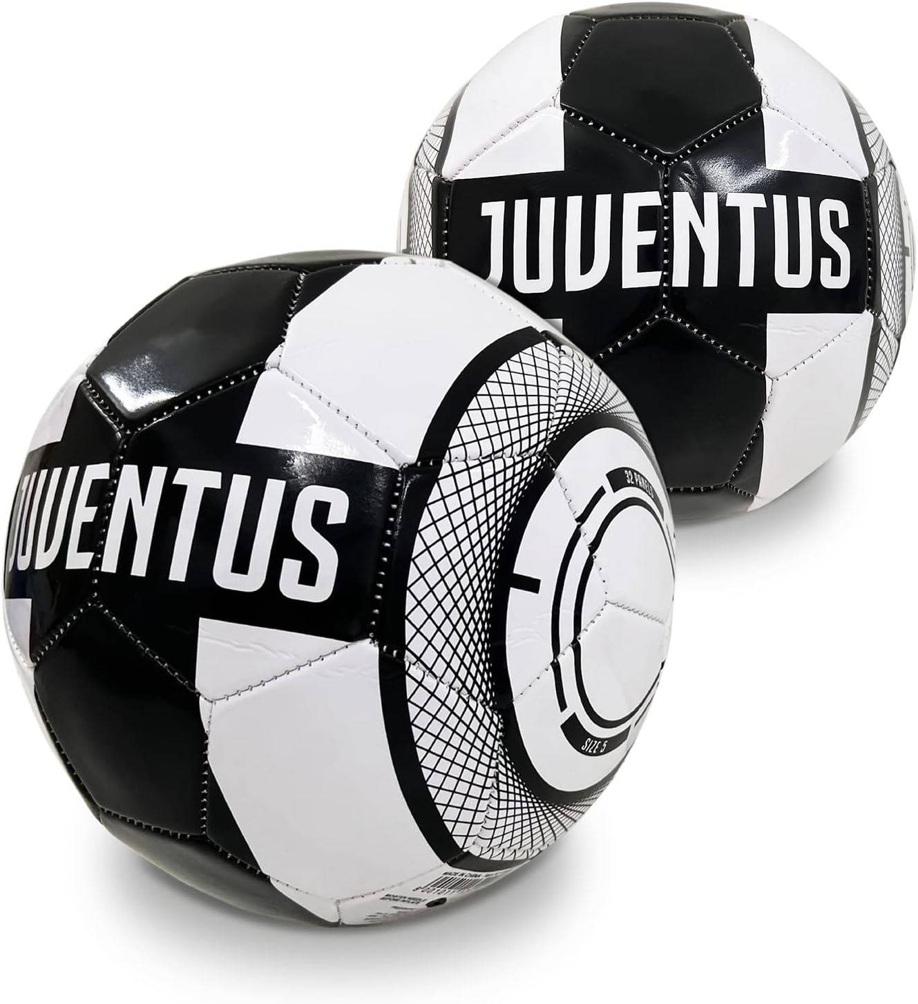 Mondo Toys Voetbal genaaid F.C. Juventus Pro - officieel product - maat 5-400 g - kleur wit zwart - 13400