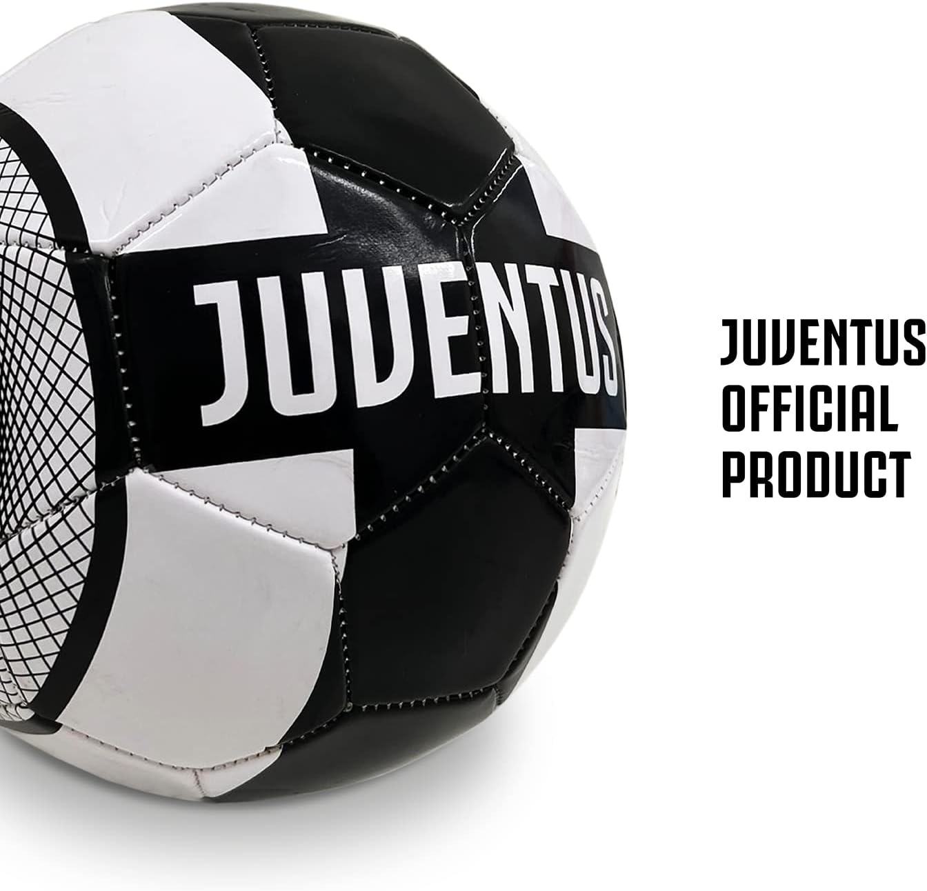 Mondo Toys Voetbal genaaid F.C. Juventus Pro - officieel product - maat 5-400 g - kleur wit zwart - 13400