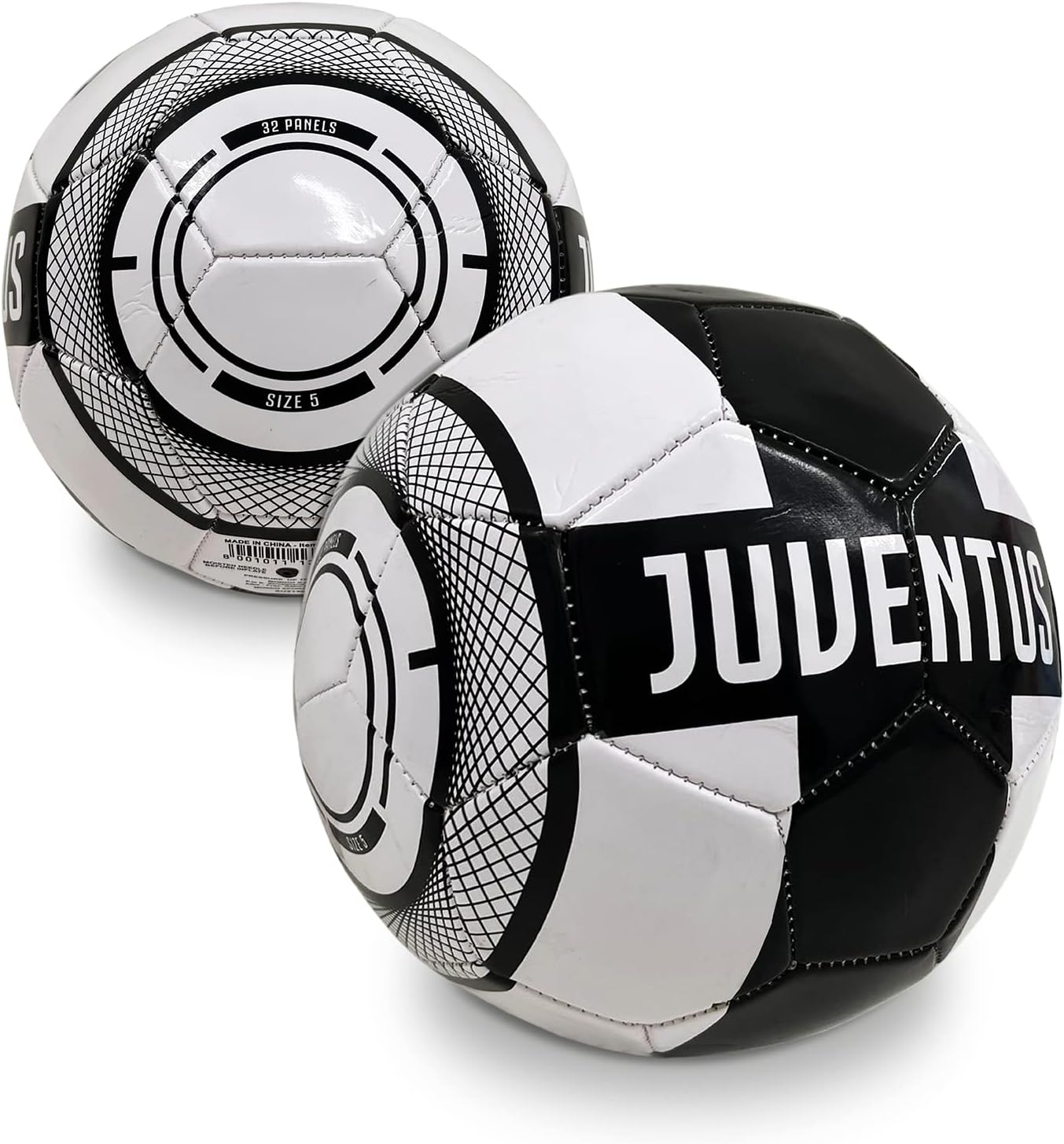 Mondo Toys Voetbal genaaid F.C. Juventus Pro - officieel product - maat 5-400 g - kleur wit zwart - 13400