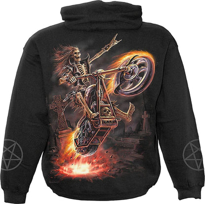 Spiral Hoodie Children's - Hell Rider T025K301 S Black