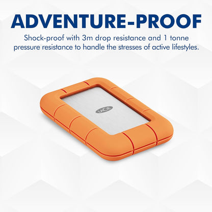 LaCie Rugged SSD4 1TB, 40Gbps USB-C, Orange, Data Rescue Service (STND1000400)