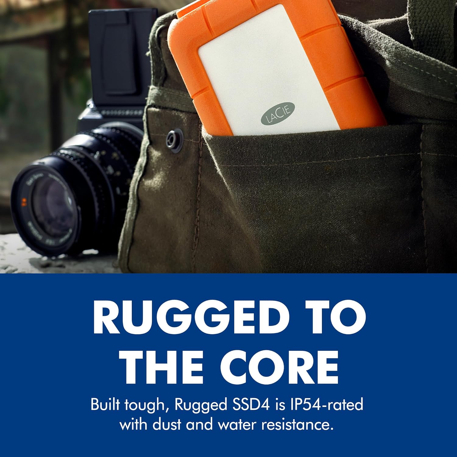 LaCie Rugged SSD4 1TB, 40Gbps USB-C, Orange, Data Rescue Service (STND1000400)