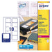 Avery L7666-25 Self-Adhesive Diskette/Floppy Disk Data Storage Labels, 10 Labels Per A4 Sheet, White