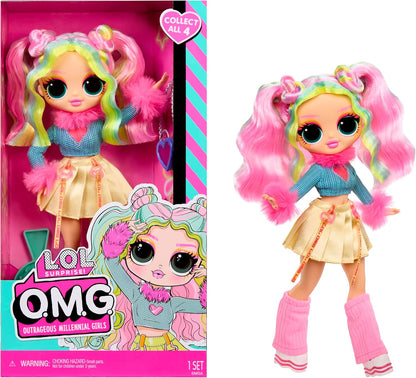 L.O.L. Surprise! OMG Doll - Bubblegum D.J. - Includes 1 Fashion Doll, Comes with Fabulous Fashions, Collect All 4