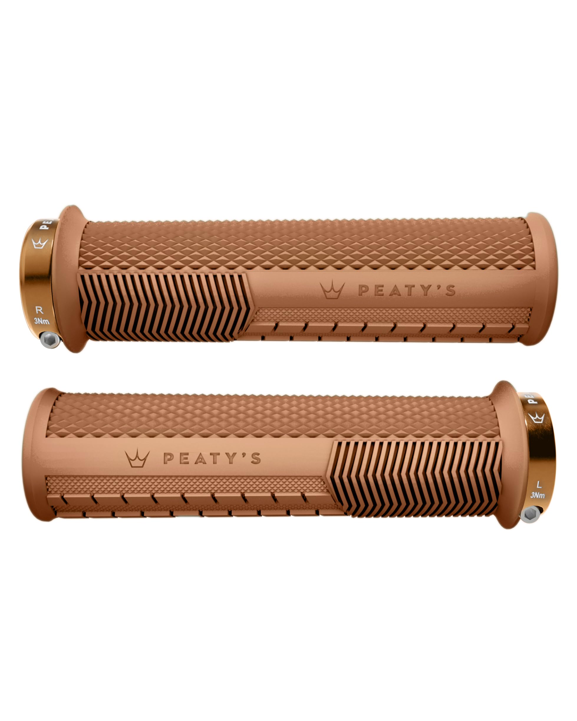 Peaty's Monarch Grips - Mushroom or Knurl/Thick or Thin - Trail Comfort, Durable, Ergonomic Finger Bars, Support Thumb Pad, All Day, All Terrain, Lock on grip MTB Enduro Downhill Ebike Mountain Bike