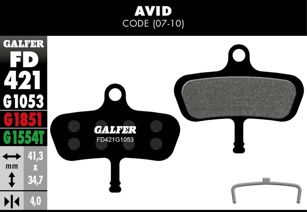 GALFER Avid Brake Pads – Standard Code 2007 – 10