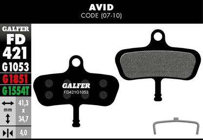GALFER Avid Brake Pads – Standard Code 2007 – 10