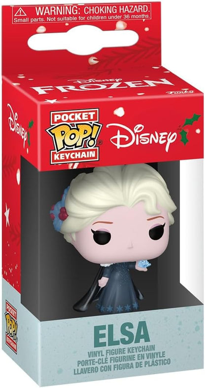 Funko Pocket Pop! Disney: Princess Holiday - Elsa Vinyl Figure Keychain