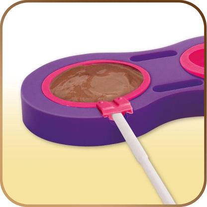 MegaBleu - CHOCOLADE LOLLY MAKER - Inclusief 4 vormen en tekststempels - Gemakkelijk chocolade smelten en knutselen - Maak gepersonaliseerde geschenken - Leuk en heerlijk - Cadeau idee voor 6+
