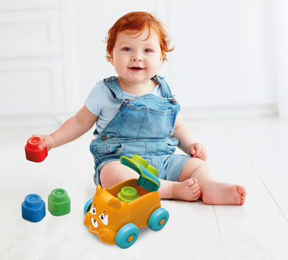 Clementoni - Clementoni Baby - Clemmy Sensory Puppy Oranje met Soft Blokken 5dlg.