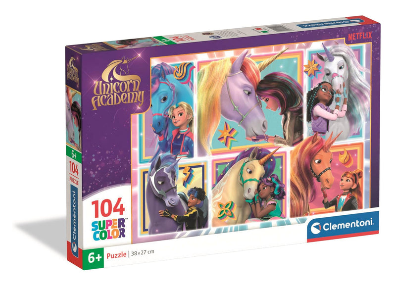Clementoni - Clementoni Puzzel Unicorn Academy - 6 Portretten 104dlg.