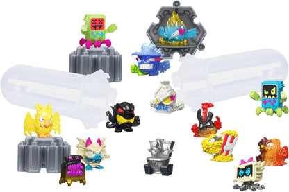 MrBeast Lab Swarms Hyper Fusion-serie, verzamel meer dan 100 unieke Hyper Fusion Swarms, Mega Lab-pakket bevat 14 microbeesten, 14 verzamelstickers en 4 fusiecappen om je eigen te bouwen