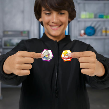 MrBeast Lab Swarms Hyper Fusion-serie, verzamel meer dan 100 unieke Hyper Fusion Swarms, Mega Lab-pakket bevat 14 microbeesten, 14 verzamelstickers en 4 fusiecappen om je eigen te bouwen