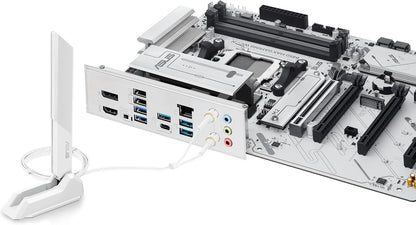 Asus B850 MAX GAMING WIFI W, AMD B850, AM5, ATX, 4 DDR5, HDMI, DP, Wi-Fi 6E, 2.5G LAN, 3x M.2, White