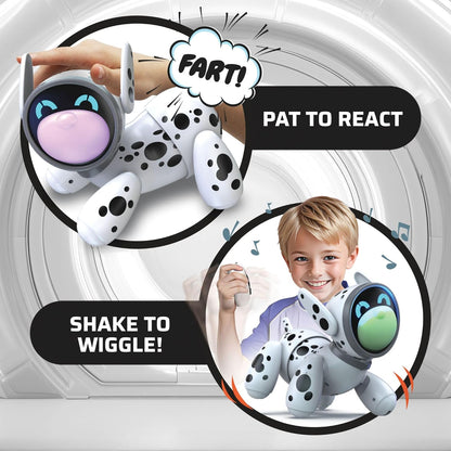 Silverlit Jiggo Interactive Dancing Pet Robot Toy for Kids with Remote Control, Sound and Touch Reactions | Colour Changing LED Face Shows Emotions | Includes Fun Mushake Game Mode | Ages 5 Plus