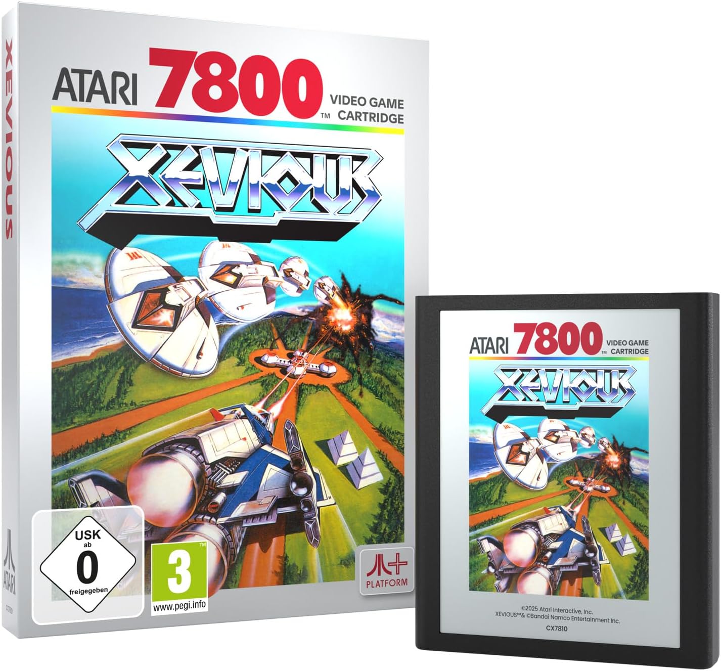XEVIOUS (compatible with Atari 2600+, Atari 7800+ and Atari 7800 video game systems