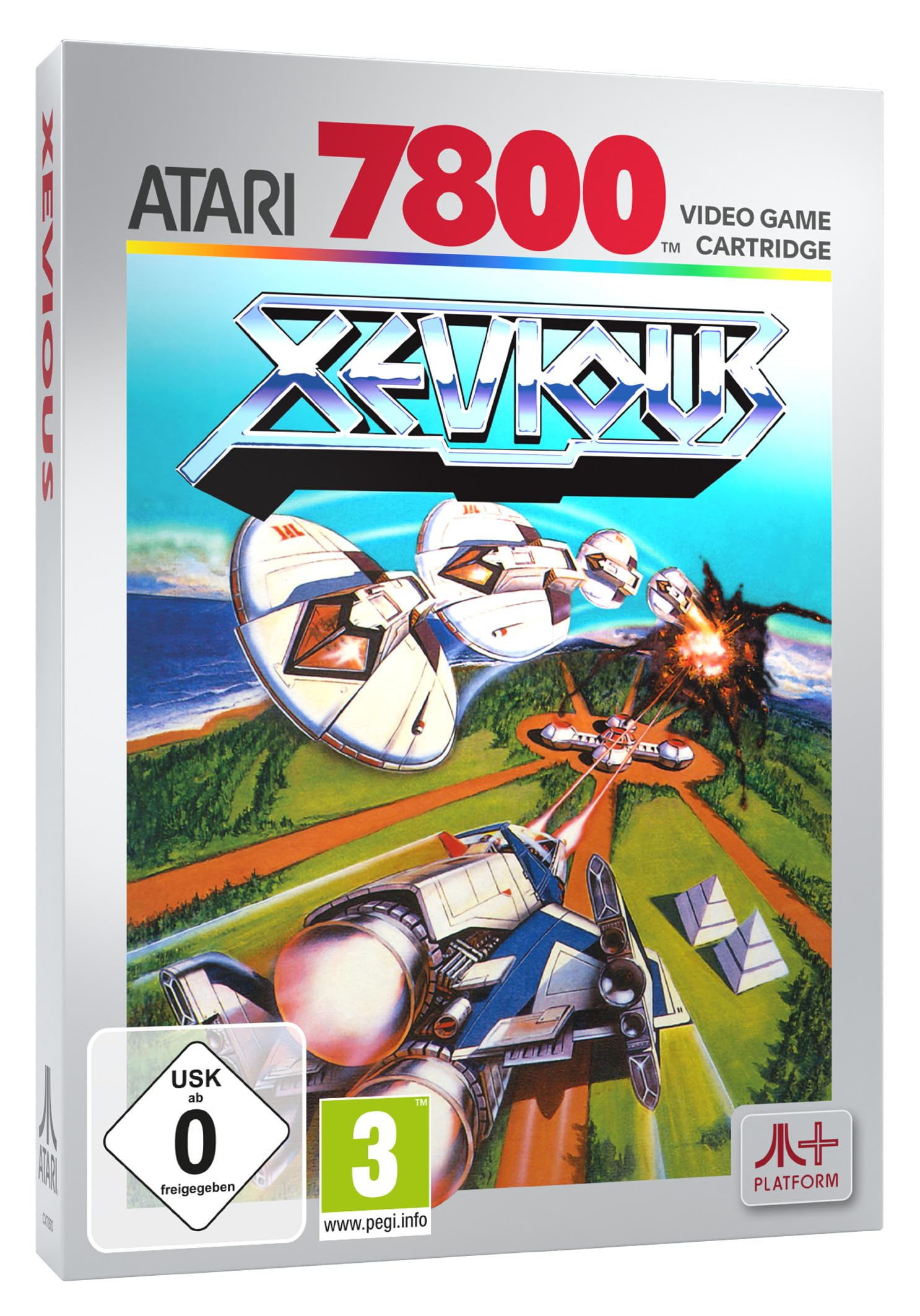 XEVIOUS (compatible with Atari 2600+, Atari 7800+ and Atari 7800 video game systems