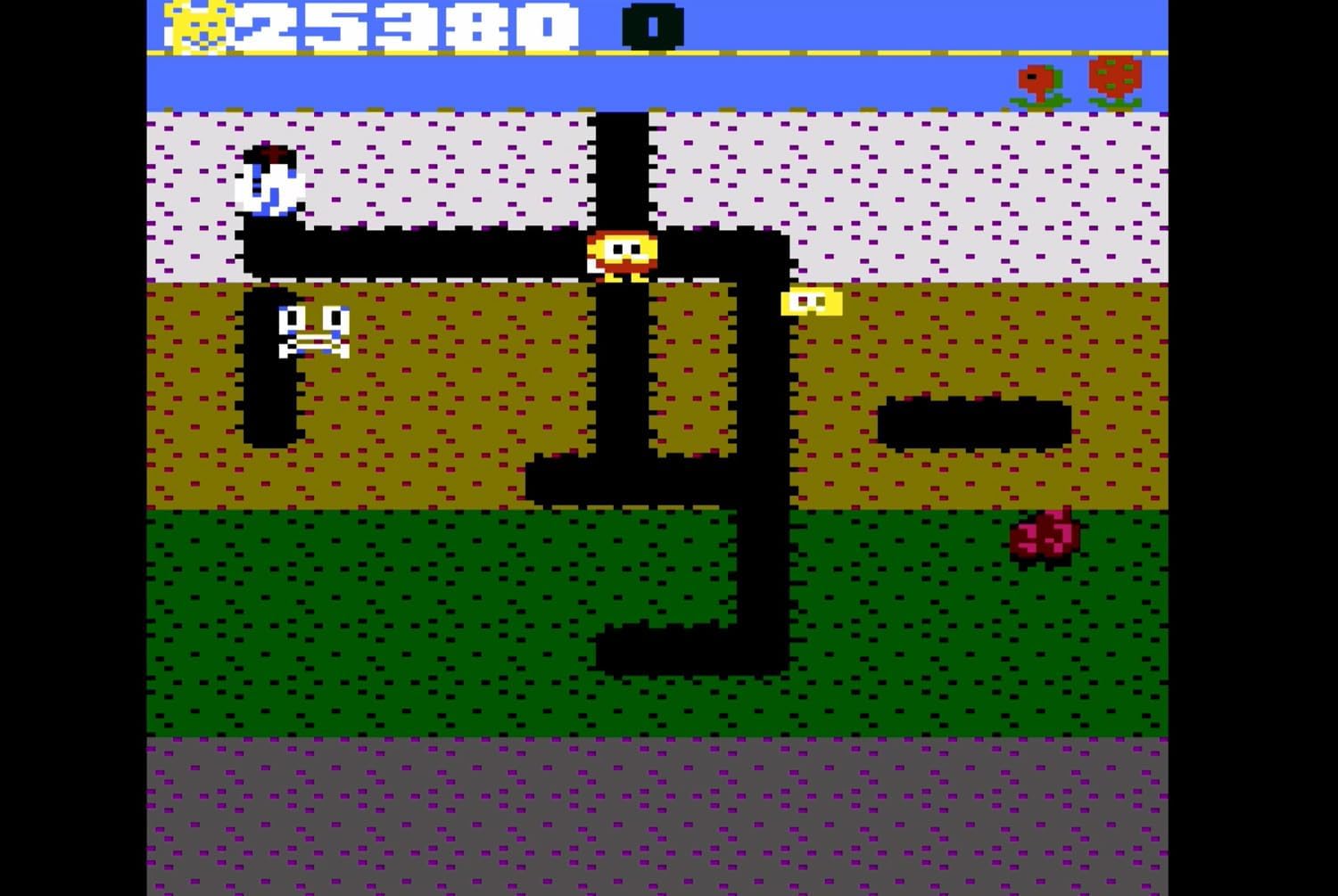 DIG DUG (compatible with Atari 2600+, Atari 7800+ and Atari 7800 video game systems