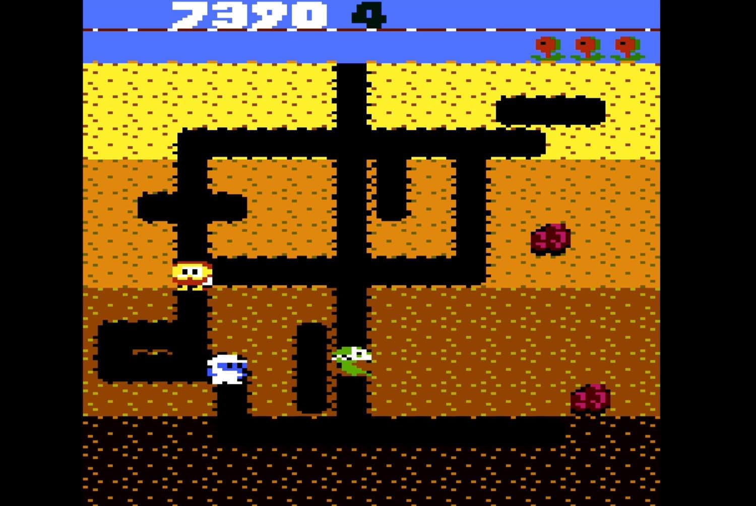 DIG DUG (compatible with Atari 2600+, Atari 7800+ and Atari 7800 video game systems