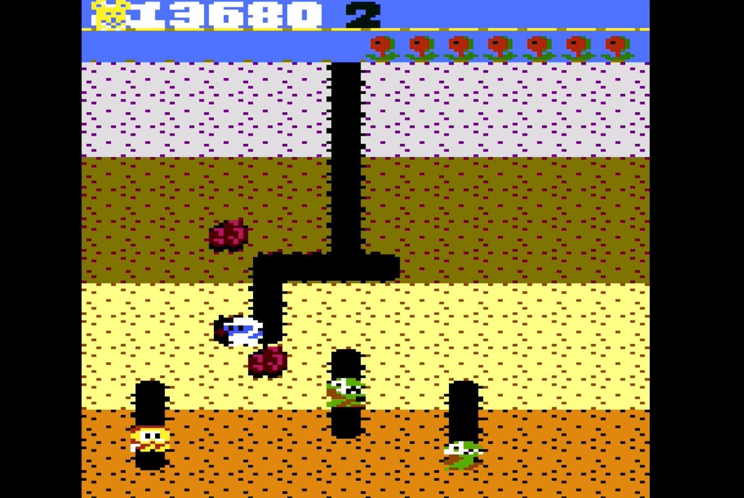 DIG DUG (compatible with Atari 2600+, Atari 7800+ and Atari 7800 video game systems