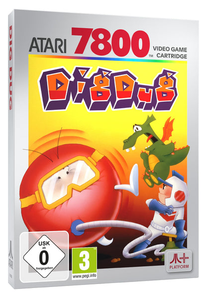 DIG DUG (compatible with Atari 2600+, Atari 7800+ and Atari 7800 video game systems